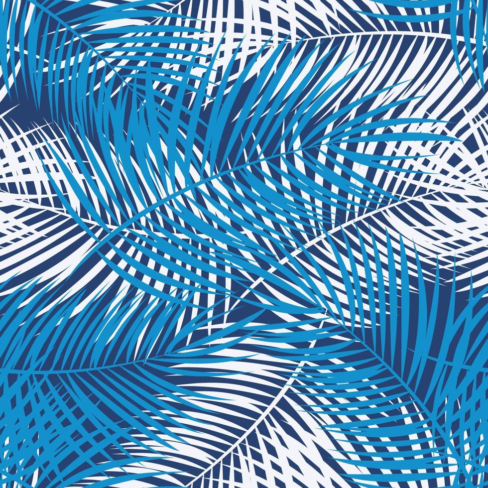 Palm Leaf Vector Seamless Pattern Background Illustration