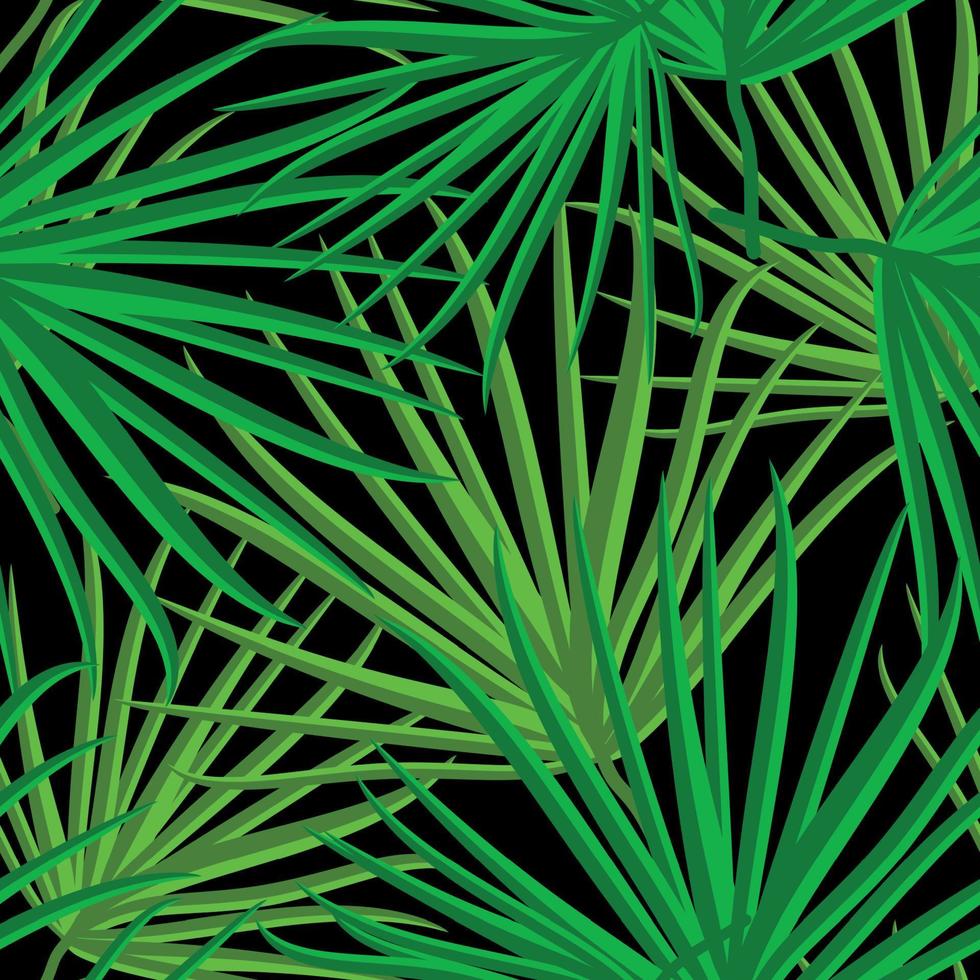 Palm Leaf Vector Seamless Pattern Background Illustration