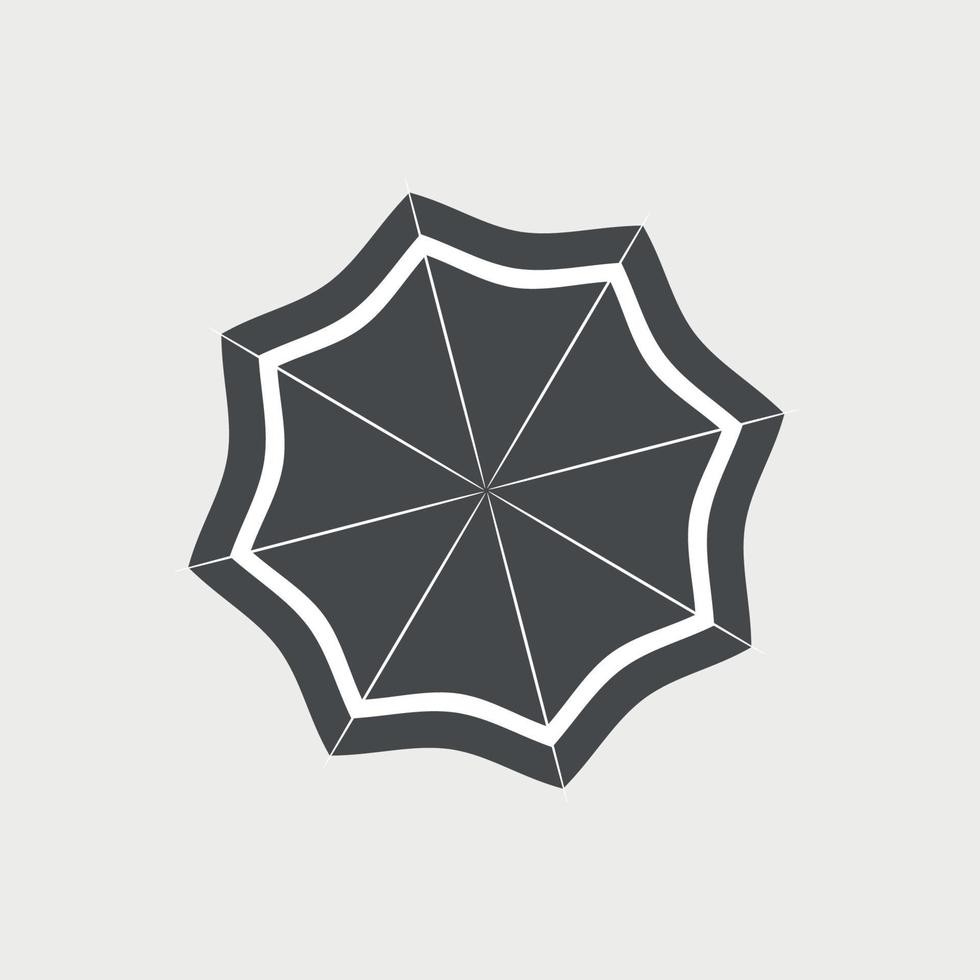 Ilustración de vector de icono de sombrilla de playa