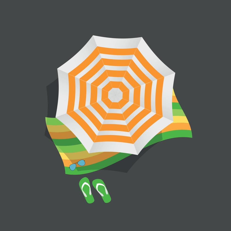 Beach Umbrella Icon Vector Illustration