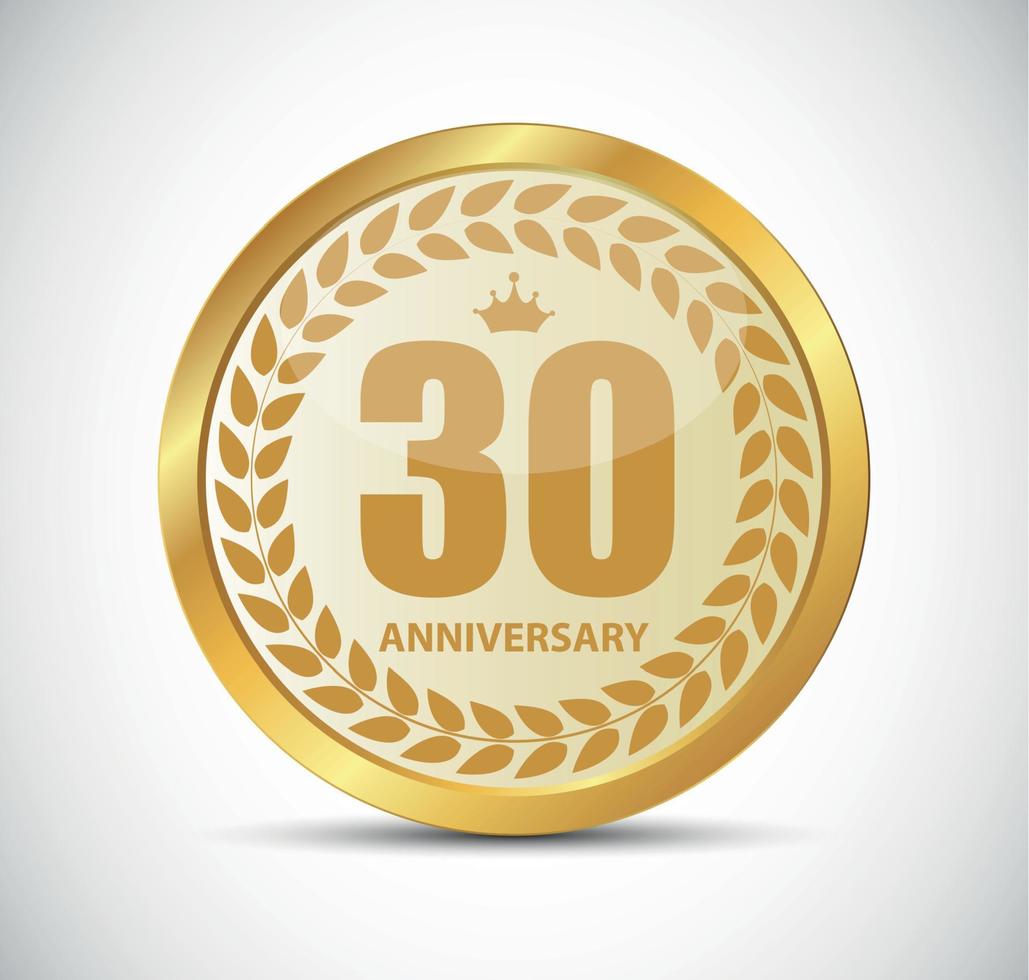 Template Logo 30 Years Anniversary Vector Illustration