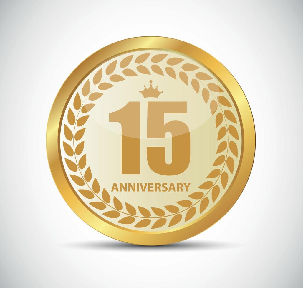 Template Logo 15 Years Anniversary Vector Illustration