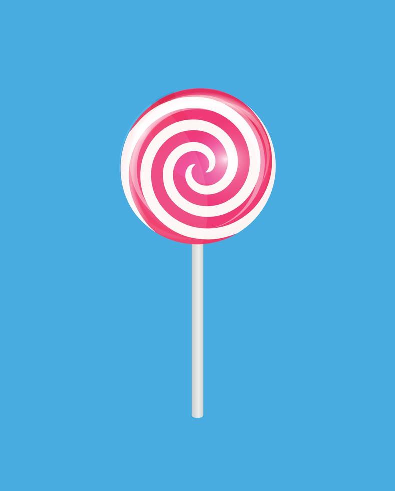 Realistic Sweet Lollipop Candy Background. Vector Illustration