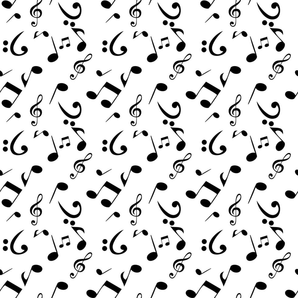 Abstract Music Seamless Pattern Background. Vector Illustration.