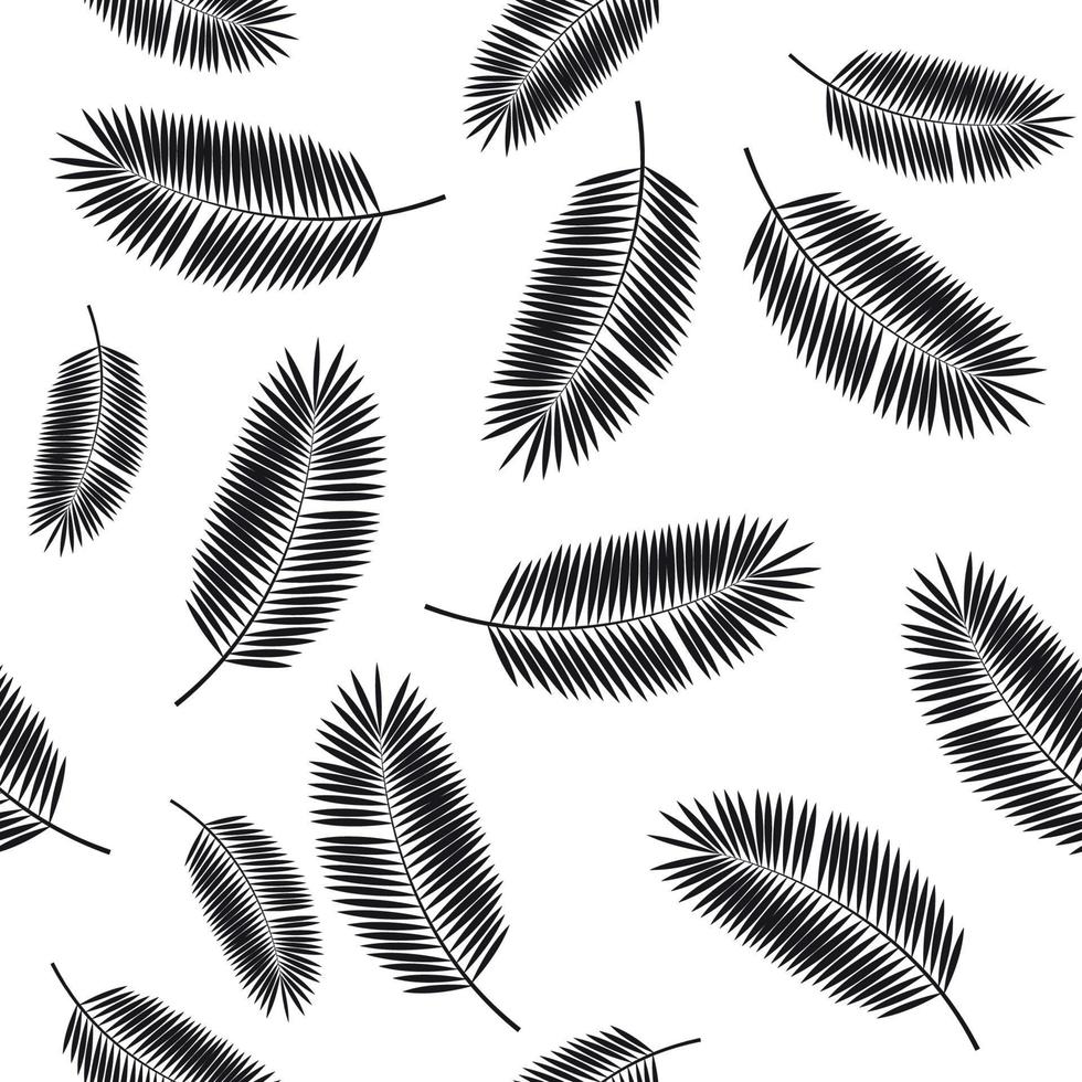 Palm Leaf Seamless Pattern Background. Vector Illustration.