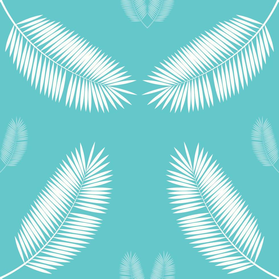 Palm Leaf Seamless Pattern Background. Vector Illustration.