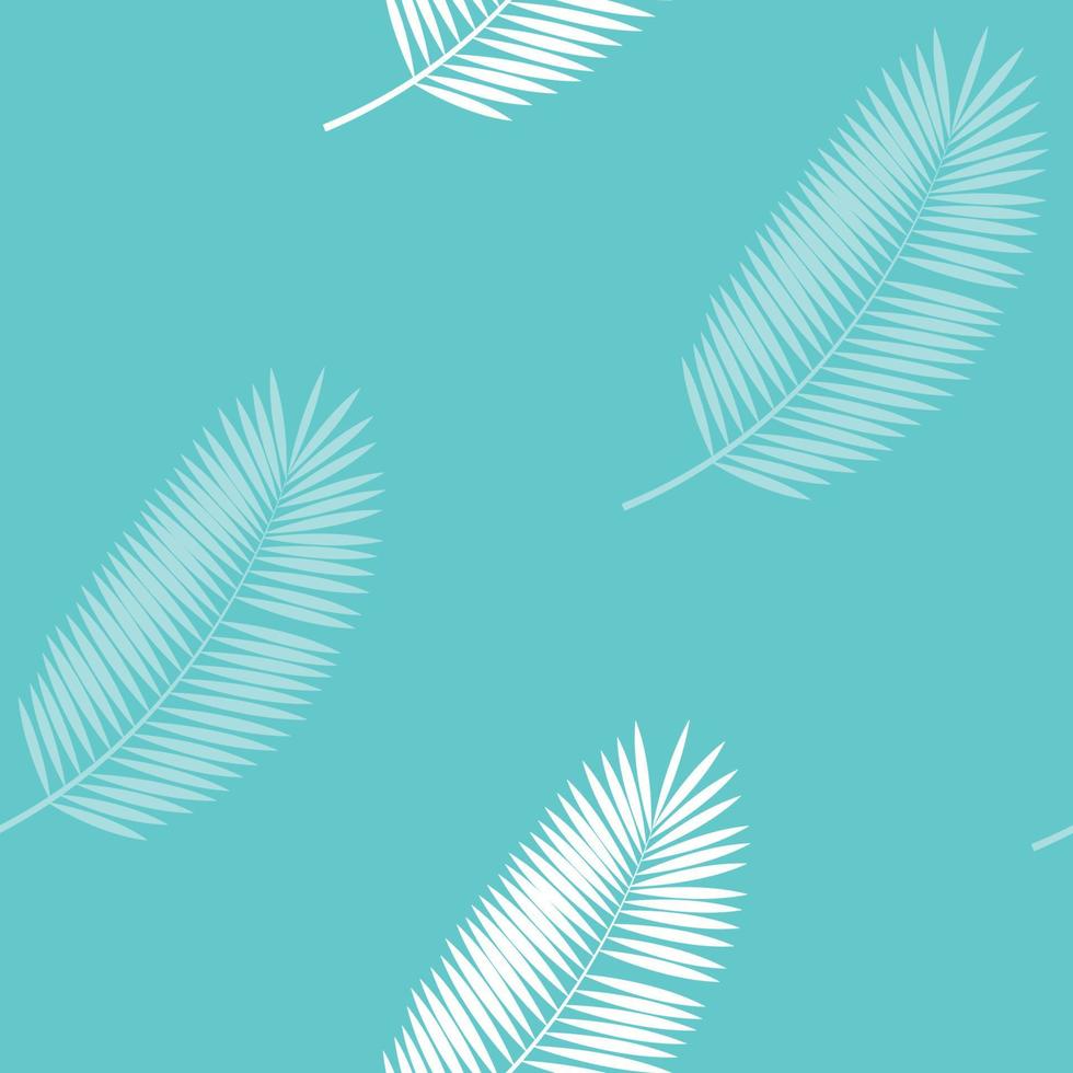 Palm Leaf Seamless Pattern Background. Vector Illustration.