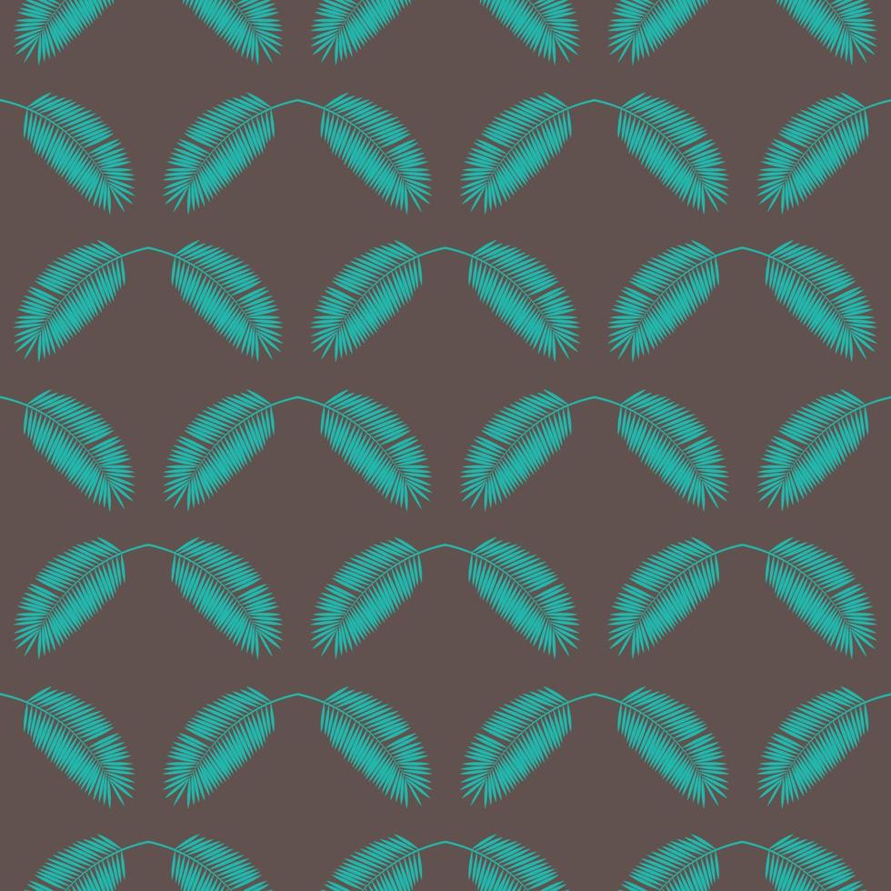 Palm Leaf Seamless Pattern Background. Vector Illustration.