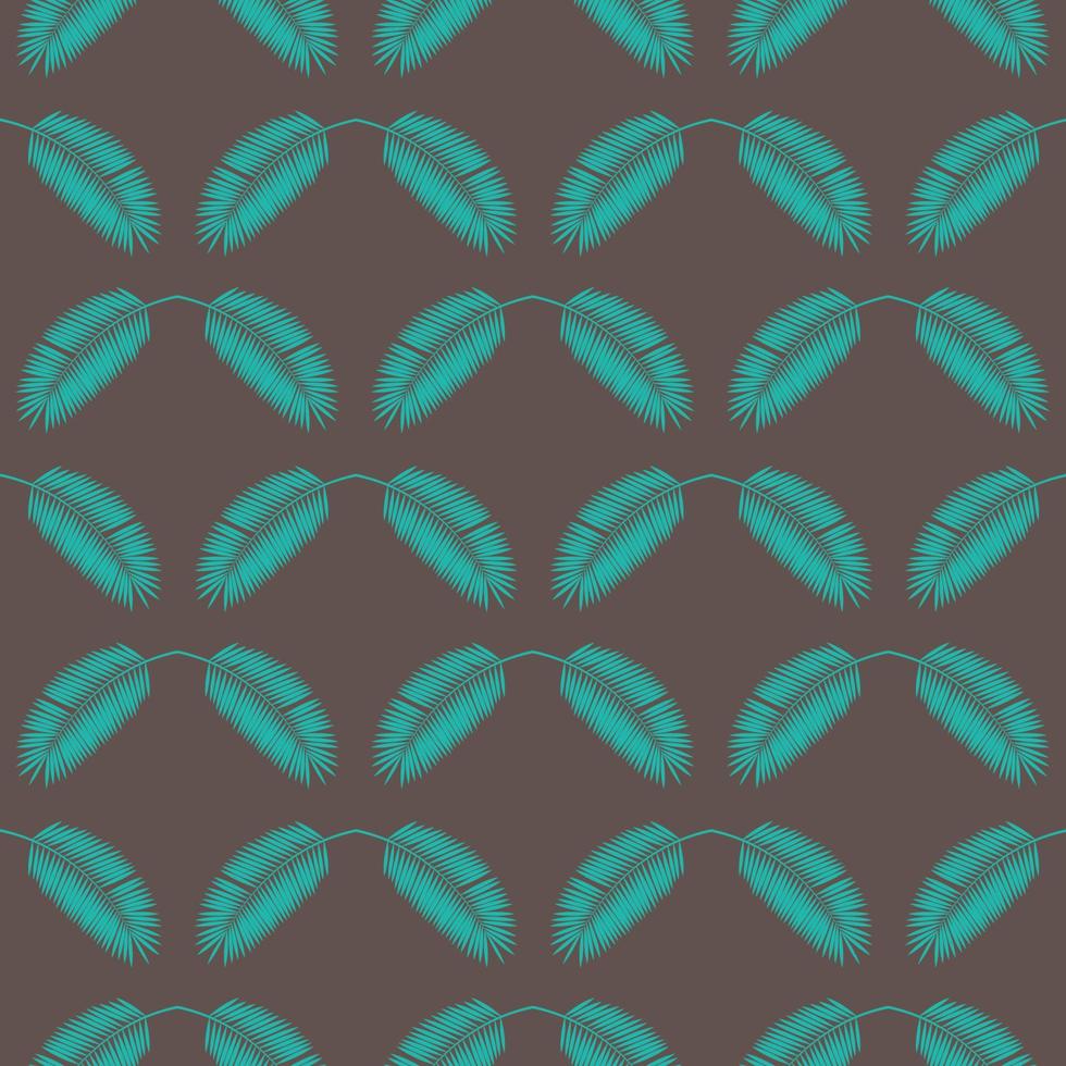 Palm Leaf Seamless Pattern Background. Vector Illustration.