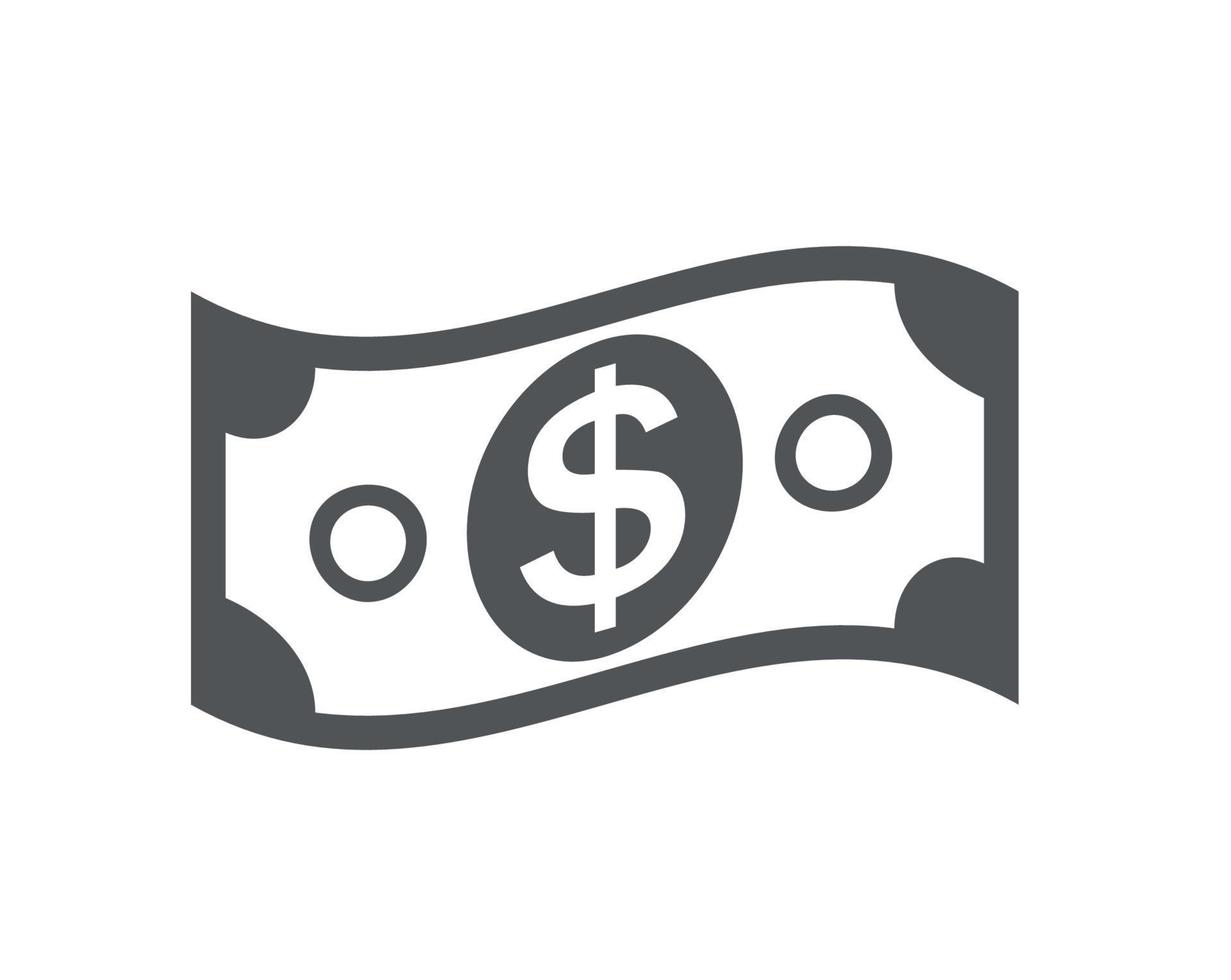 Dólar estadounidense pila papel billetes icono signo negocio finanzas dinero concepto vector ilustración