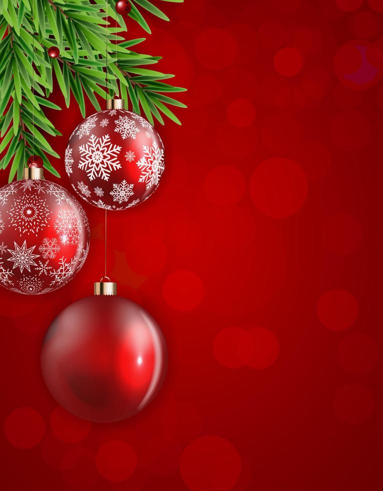 Holiday New Year and Merry Christmas Background. Vector Illustration