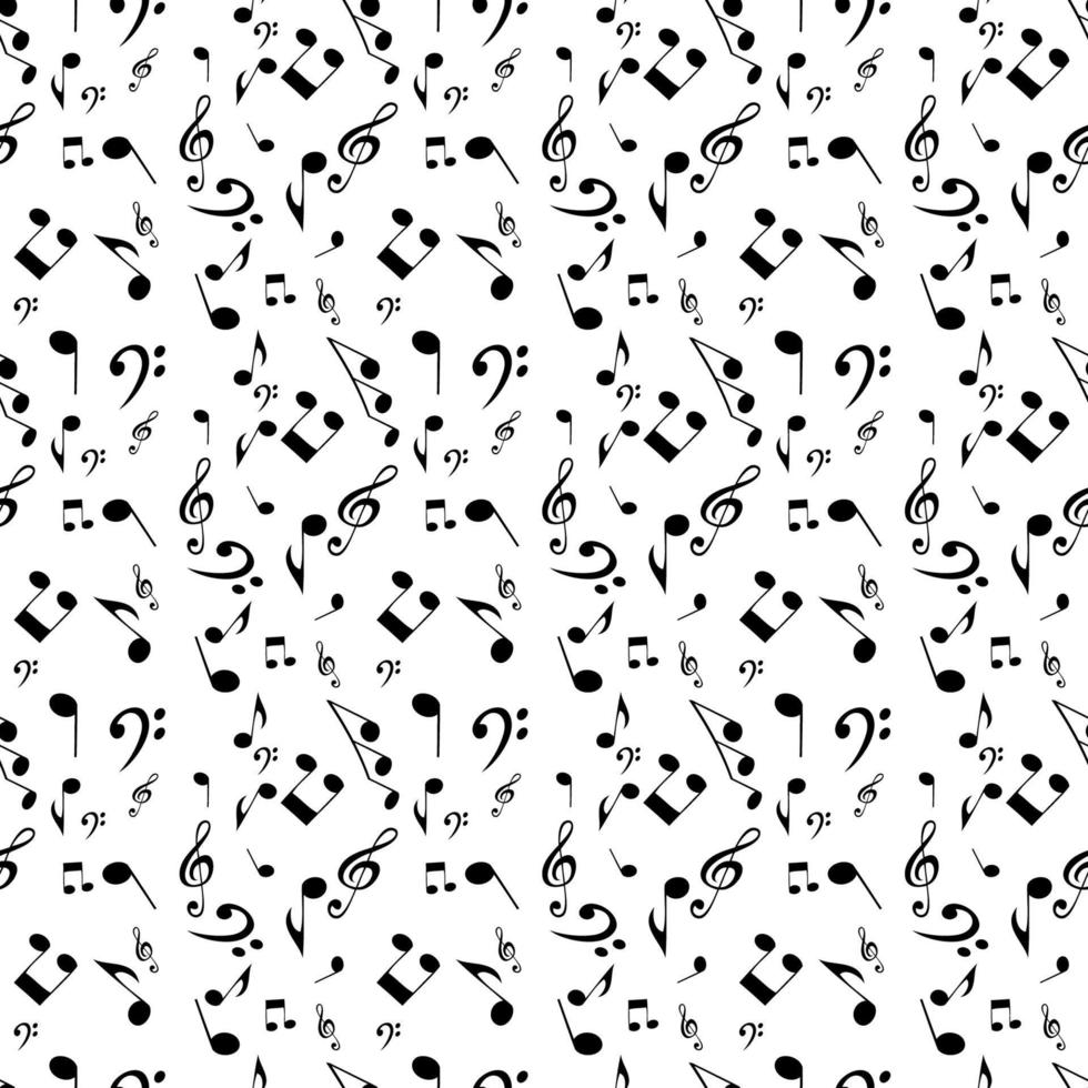 Abstract Music Seamless Pattern Background. Vector Illustration.