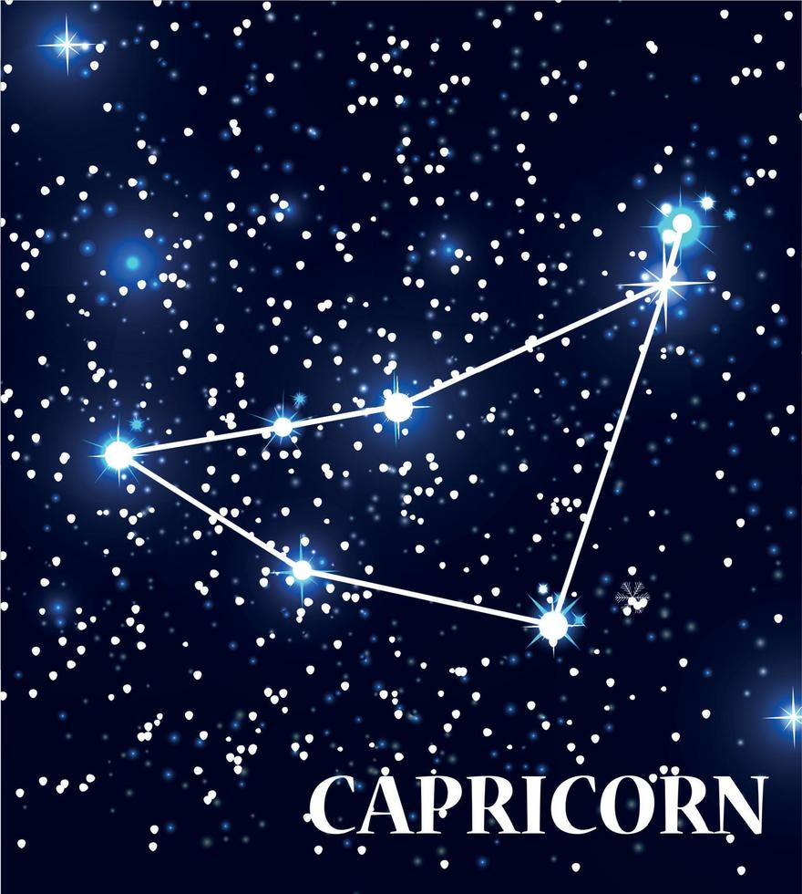 Symbol Capricorn Zodiac Sign. Vector Illustration.
