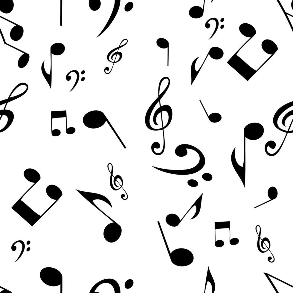 Abstract Music Seamless Pattern Background. Vector Illustration.