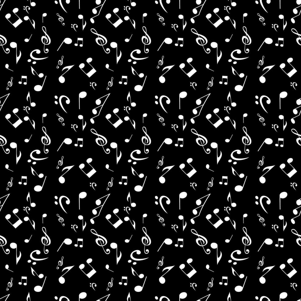Abstract Music Seamless Pattern Background. Vector Illustration.