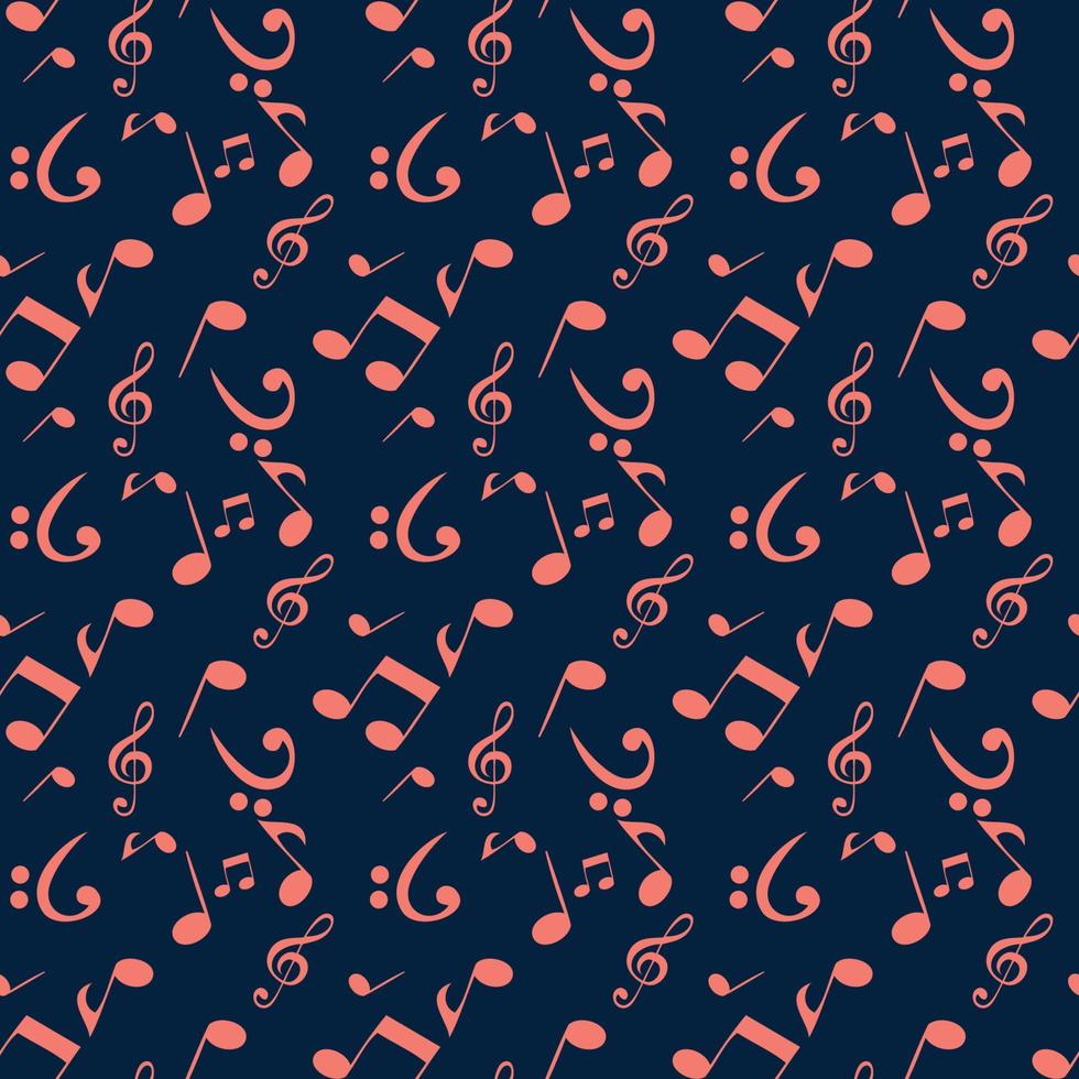Abstract Music Seamless Pattern Background. Vector Illustration.