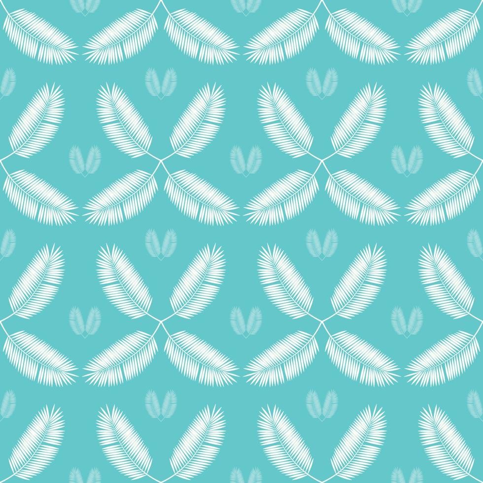 Palm Leaf Seamless Pattern Background. Vector Illustration.
