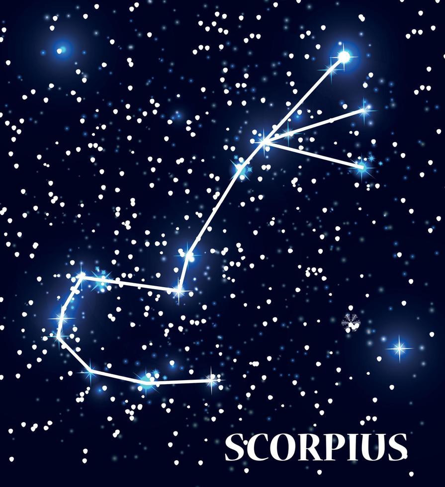 Symbol Scorpius Zodiac Sign. Vector Illustration.