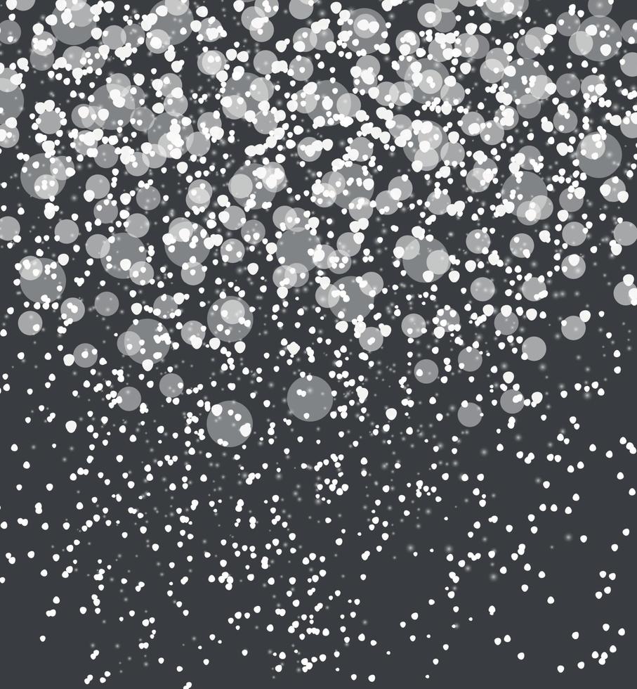 Snow on gray background Abstract Christmas and New Year. Vector Illustration.