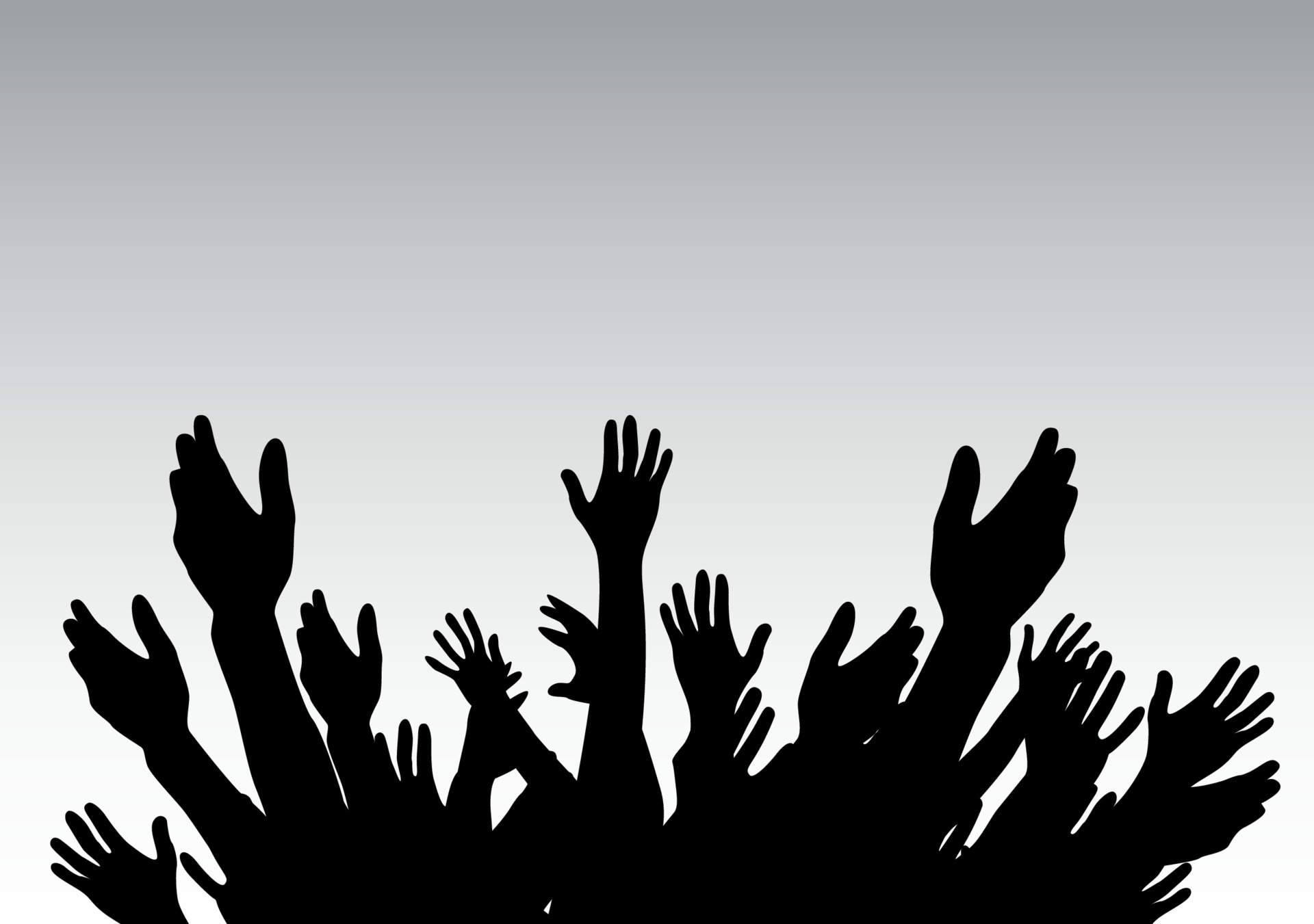 Hands Raised Up - Symbol of Freedom the Choice, Fun. Vector