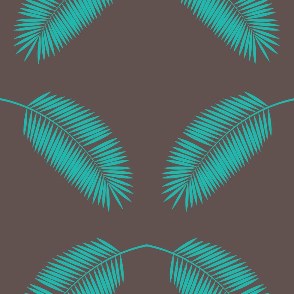 Palm Leaf Seamless Pattern Background. Vector Illustration.