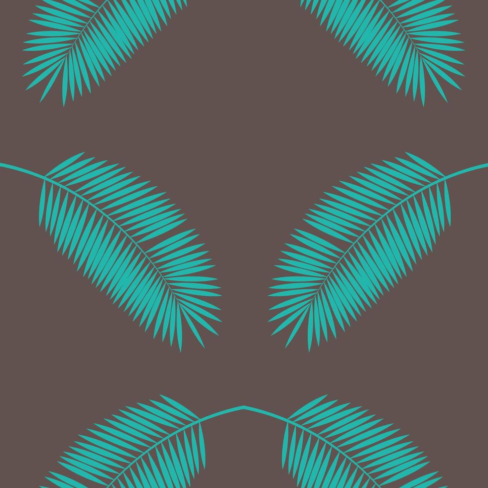 Palm Leaf Seamless Pattern Background. Vector Illustration.