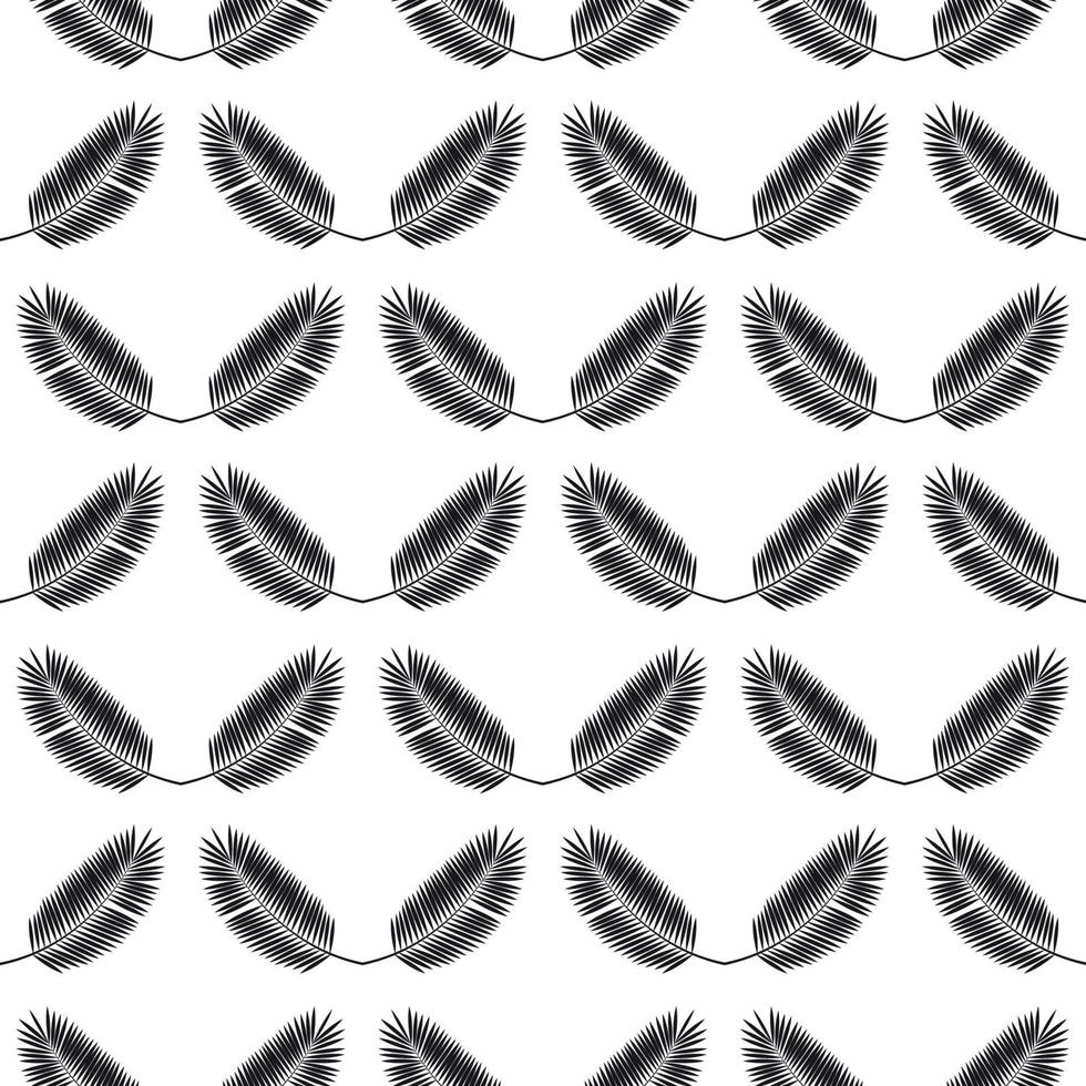 Palm Leaf Seamless Pattern Background. Vector Illustration.