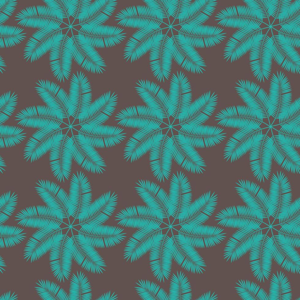 Palm Leaf Seamless Pattern Background. Vector Illustration.