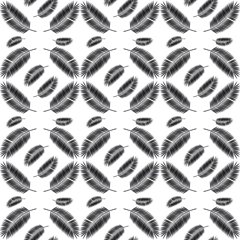 Palm Leaf Seamless Pattern Background. Vector Illustration.