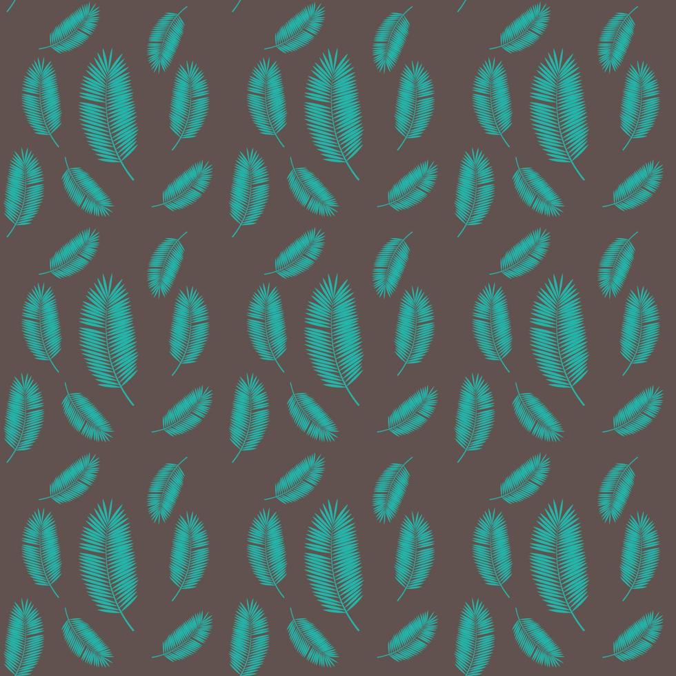 Palm Leaf Seamless Pattern Background. Vector Illustration.