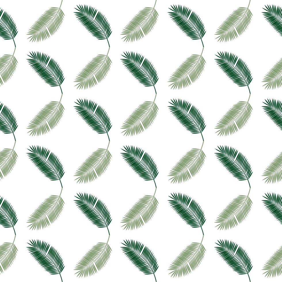 Palm Leaf Seamless Pattern Background. Vector Illustration.