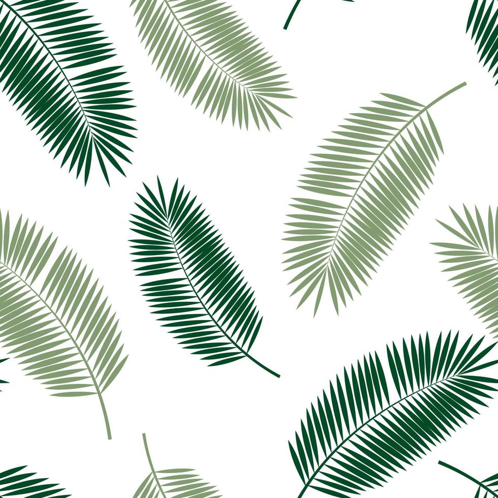 Palm Leaf Seamless Pattern Background. Vector Illustration.