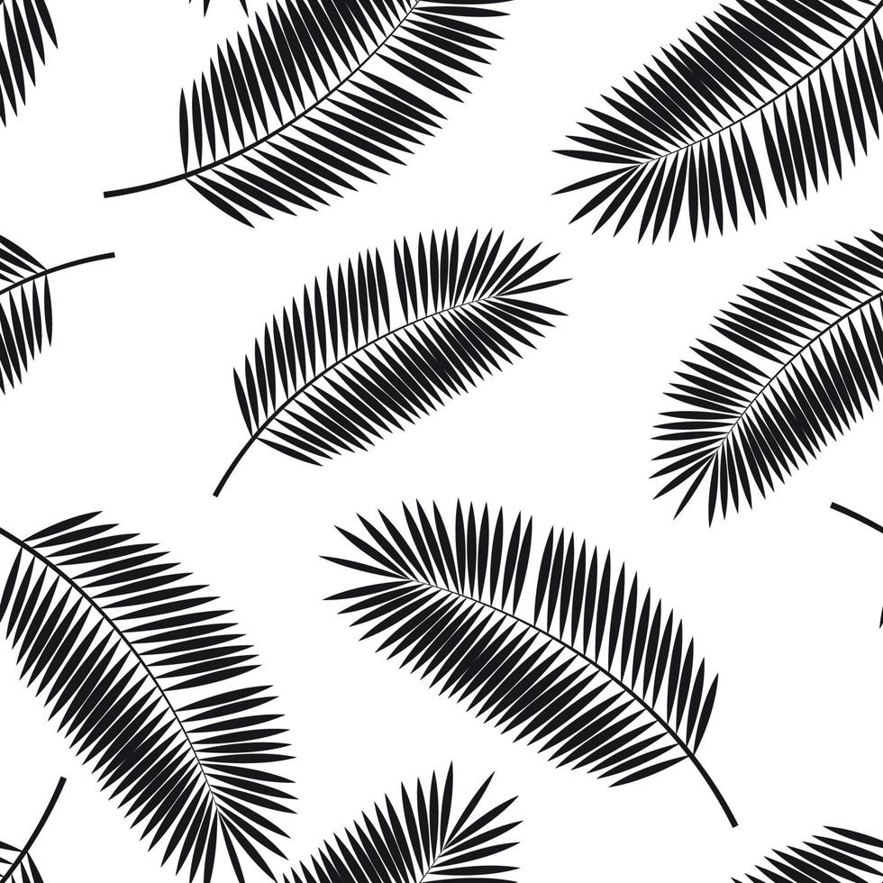 Palm Leaf Seamless Pattern Background. Vector Illustration.