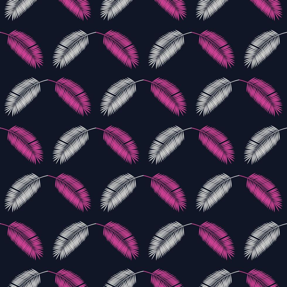 Palm Leaf Seamless Pattern Background. Vector Illustration.