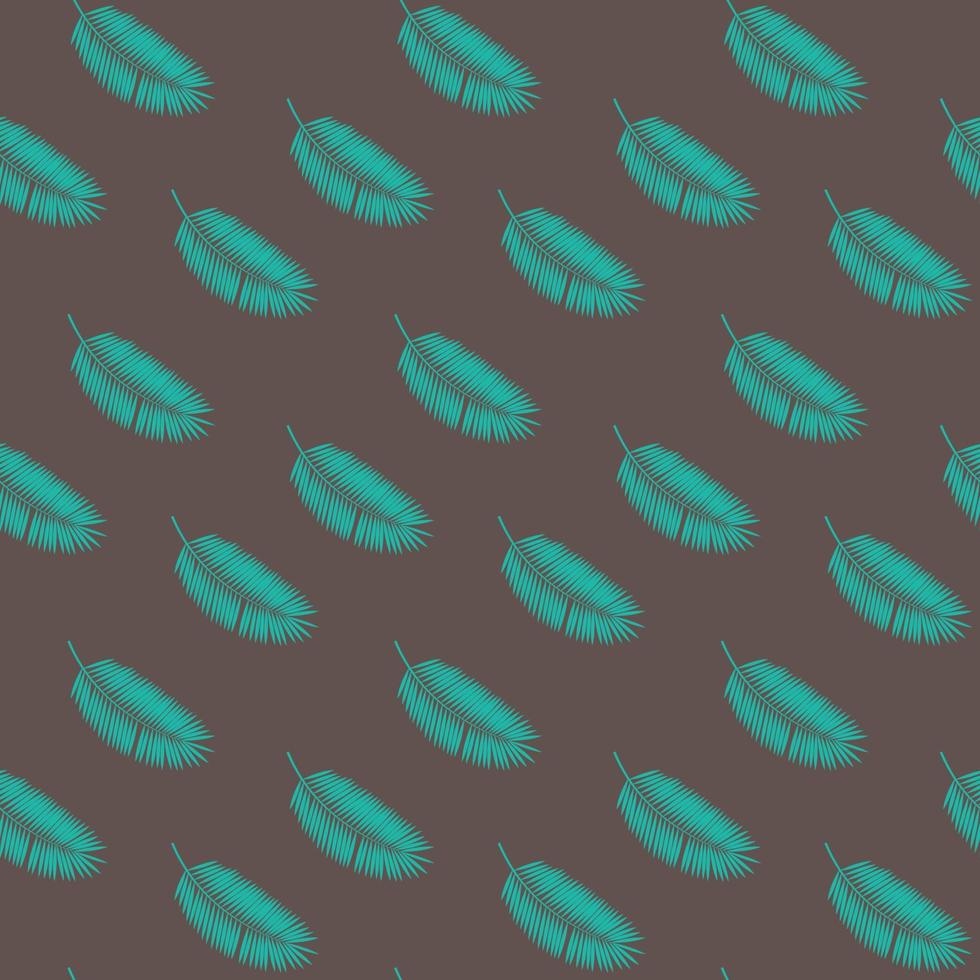 Palm Leaf Seamless Pattern Background. Vector Illustration.