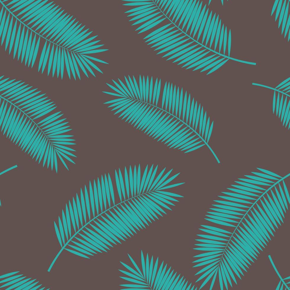Palm Leaf Seamless Pattern Background. Vector Illustration.