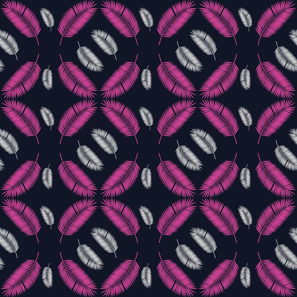 Palm Leaf Seamless Pattern Background. Vector Illustration.