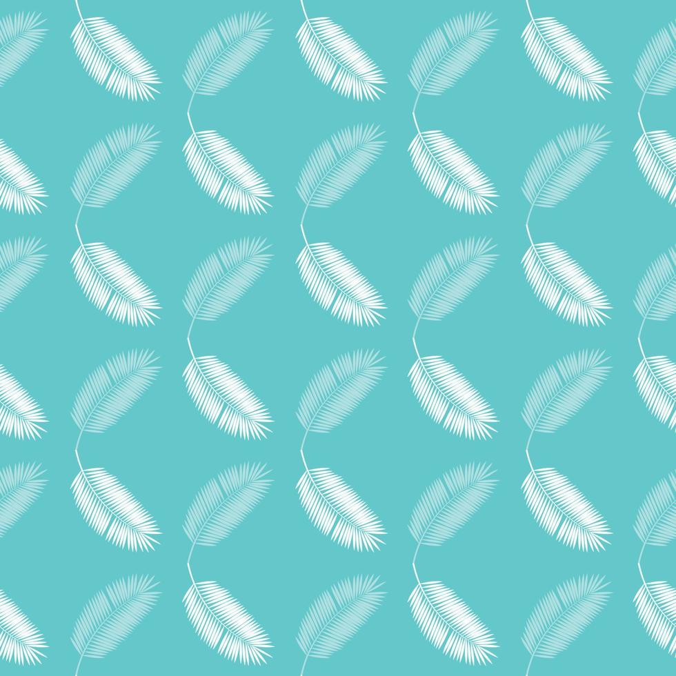 Palm Leaf Seamless Pattern Background. Vector Illustration.
