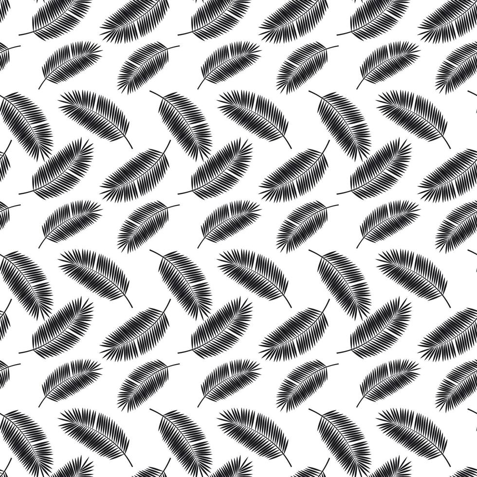 Palm Leaf Seamless Pattern Background. Vector Illustration.