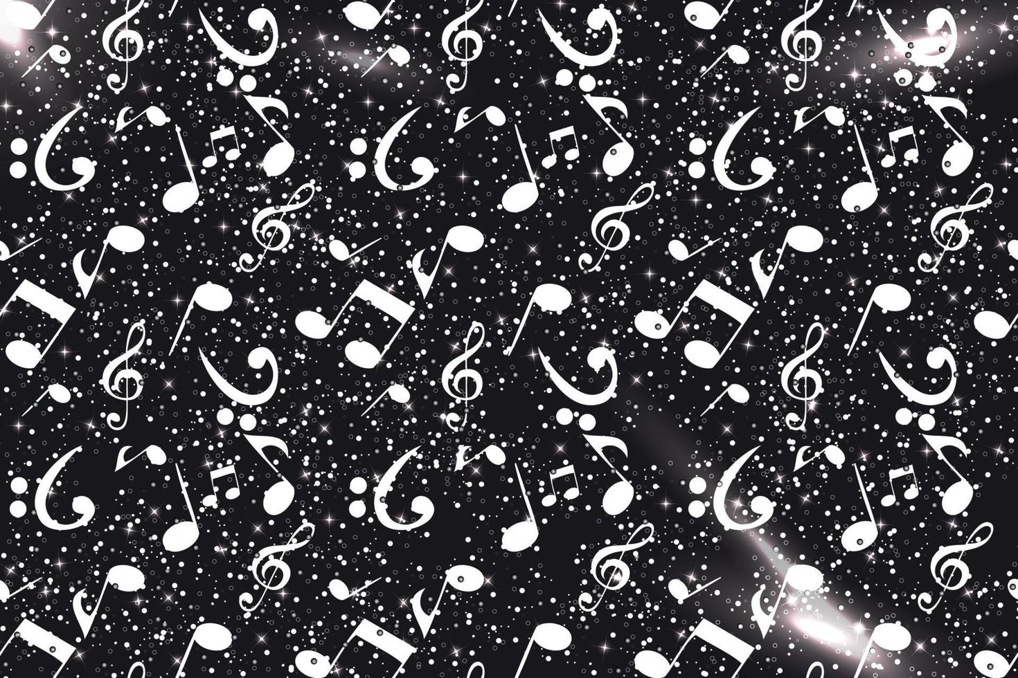 Black and White Abstract Music Background. Vector Illustration.