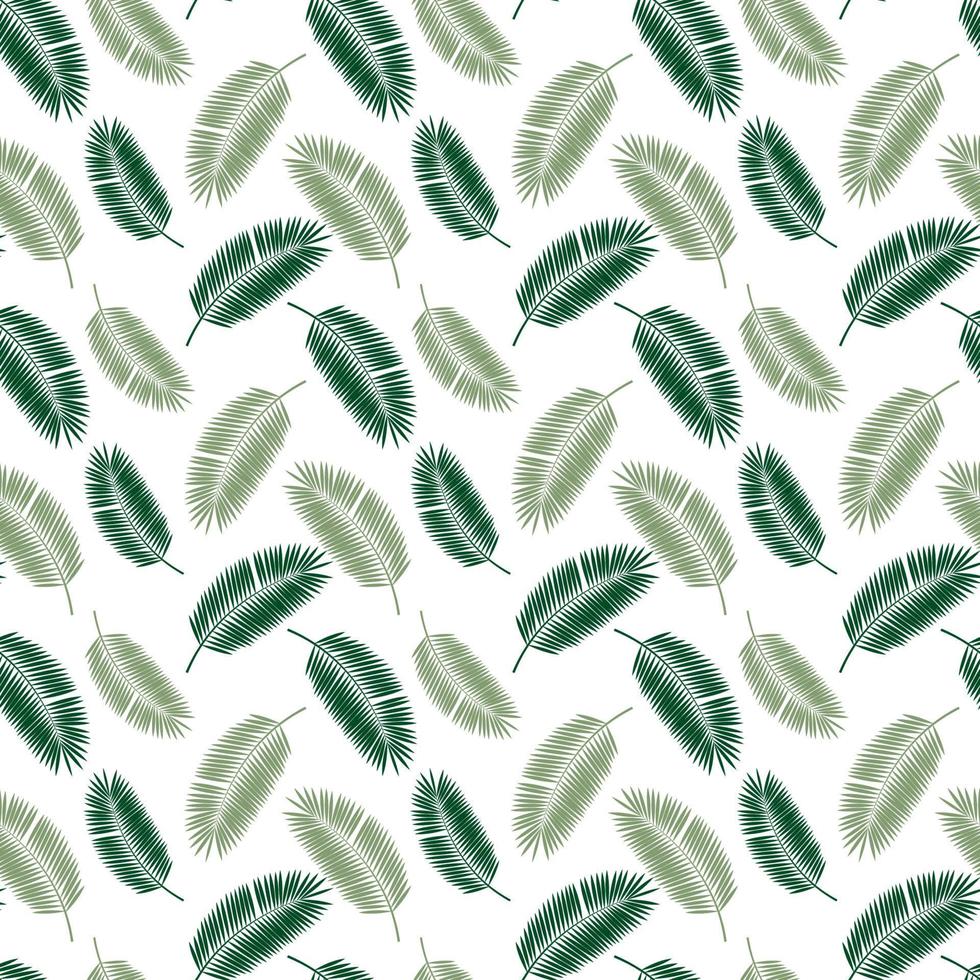 Palm Leaf Seamless Pattern Background. Vector Illustration.