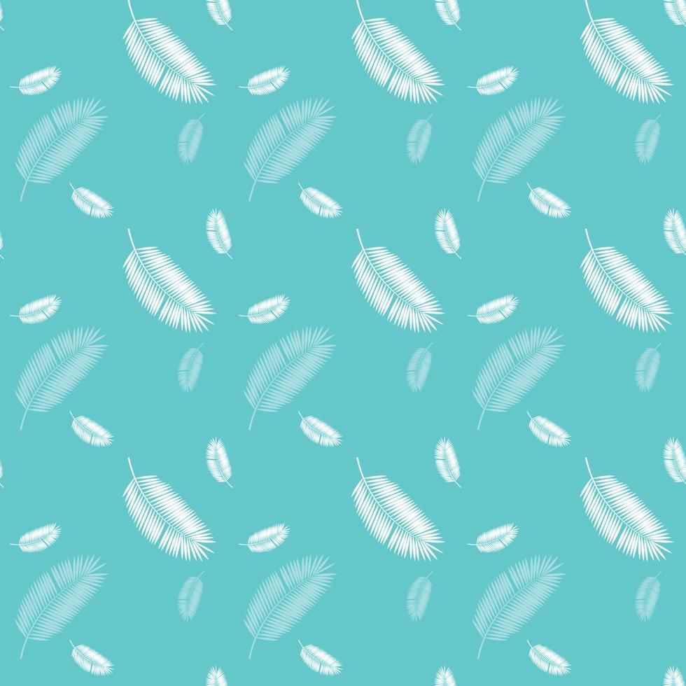 Palm Leaf Seamless Pattern Background. Vector Illustration.