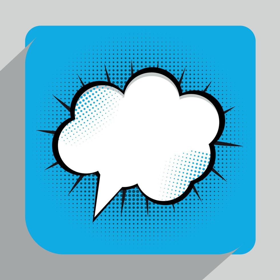 Speech Bubble Pop Art Background On Dot Background Vector Illustration