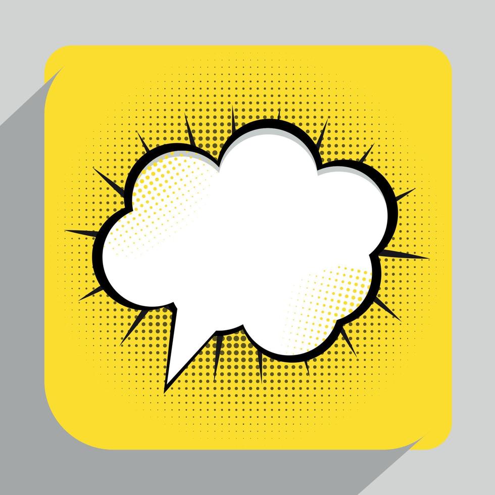 Speech Bubble Pop Art Background On Dot Background Vector Illustration