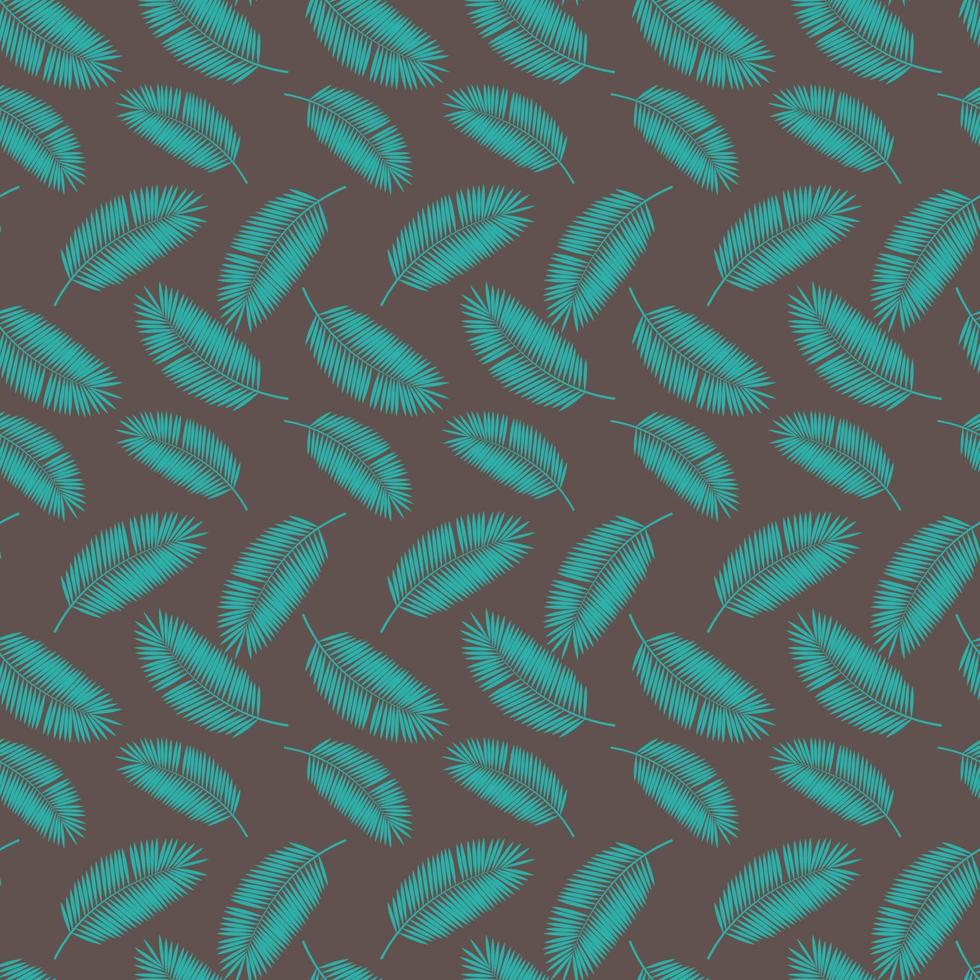 Palm Leaf Seamless Pattern Background. Vector Illustration.