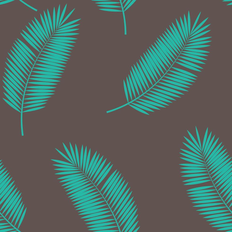 Palm Leaf Seamless Pattern Background. Vector Illustration.