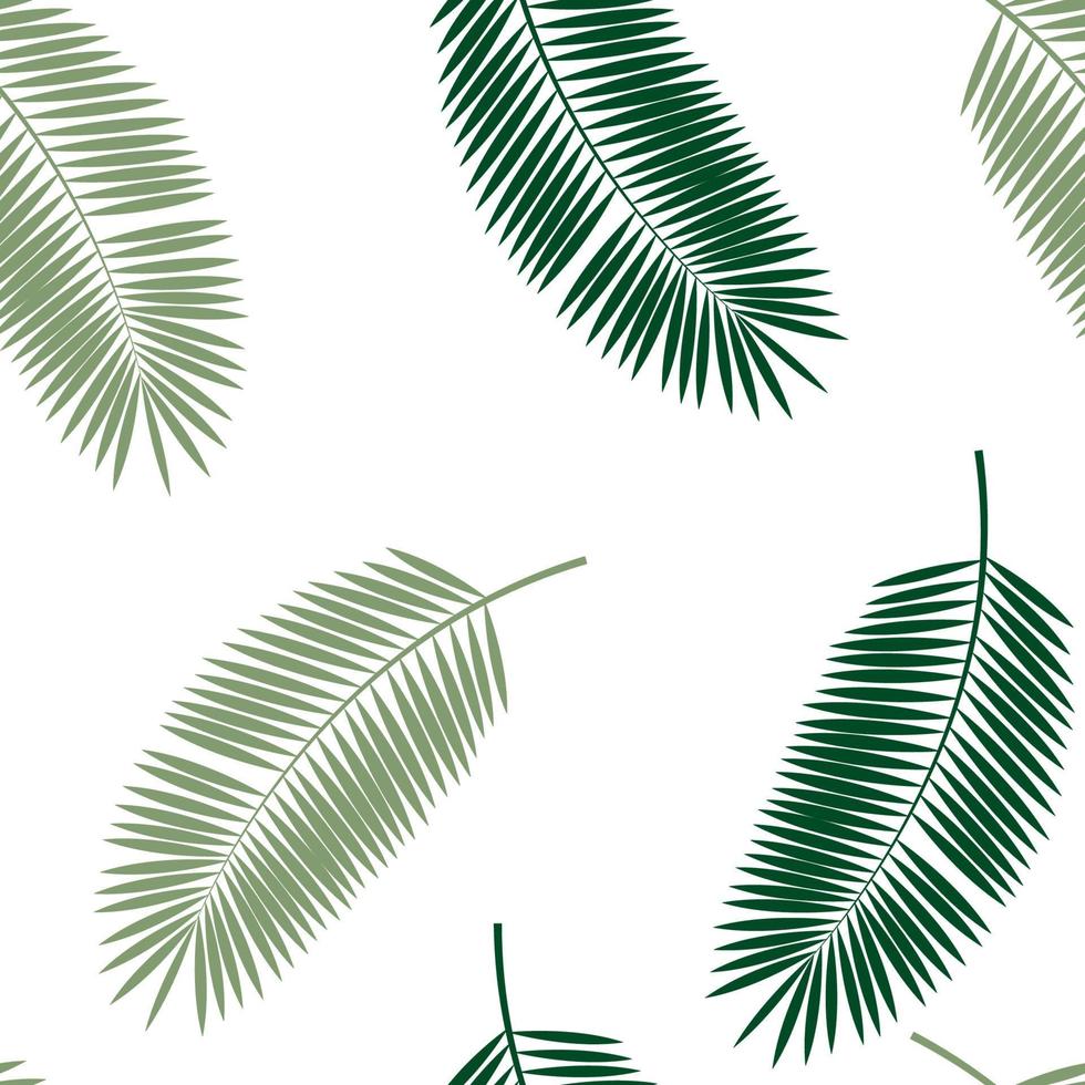 Palm Leaf Seamless Pattern Background. Vector Illustration.