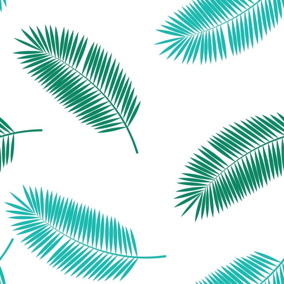 Palm Leaf Seamless Pattern Background. Vector Illustration.