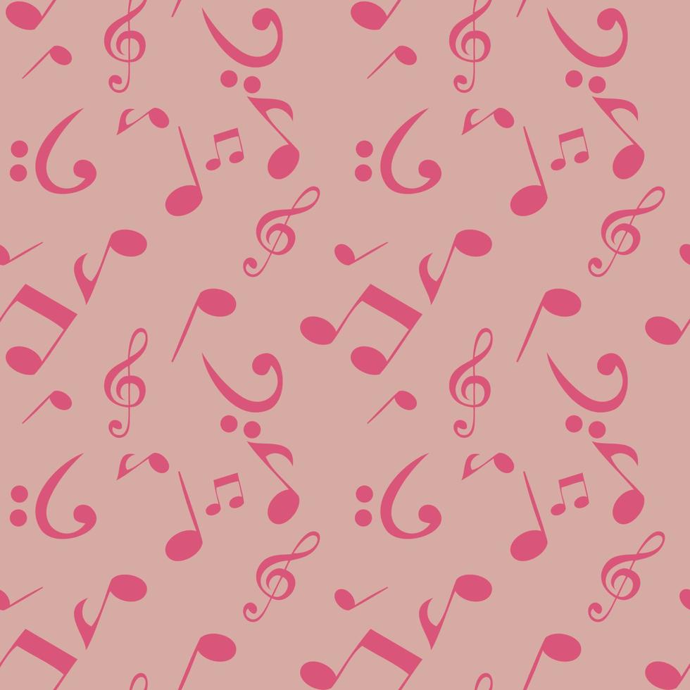 Abstract Music Seamless Pattern Background. Vector Illustration.