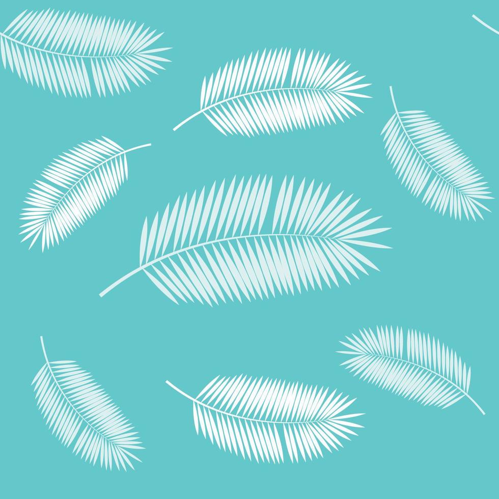 Palm Leaf Seamless Pattern Background. Vector Illustration.